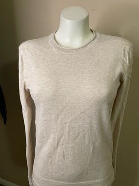 Armani Exchange oatmeal Beige Knit logo Crewneck XS